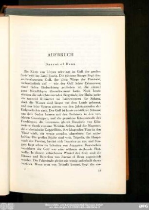 Aufbruch