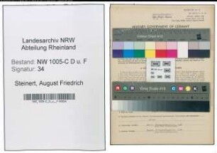 Entnazifizierung August Friedrich Steinert , geb. 28.09.1883 (Unterbrandmeister)