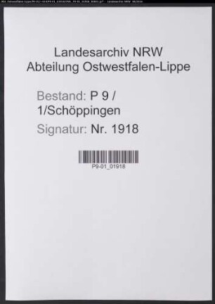 Sterberegister Standesamt Schöppingen