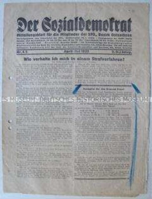 Mitteilungsblatt für Mitglieder der SPD und SAJ Groß-Dresden u.a. zu juristischen Fragen