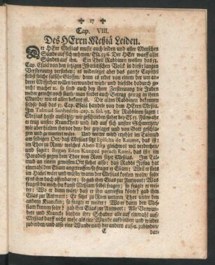Cap. VIII. Des HErrn Meßiä Leiden