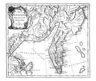 A map of Kamtschatka engraved from the russian map by Tho. Jefferys