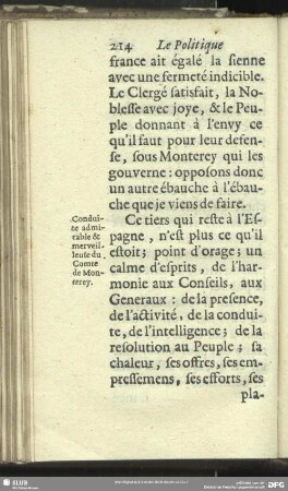 Conduite admirable & merveilleuse du Comte de Monterey