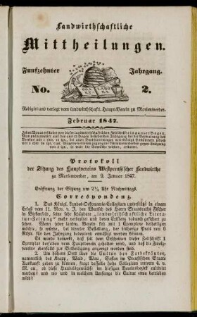 Funfzehnter Jahrgang. No. 2.