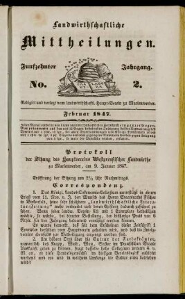 Funfzehnter Jahrgang. No. 2.