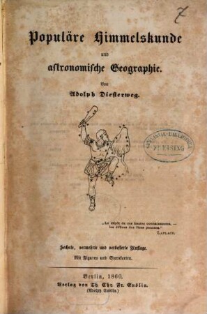 Populäre Himmelskunde und astronomische Geographie