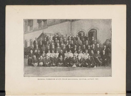 Triennial conference of our indian missionaries, Calcutta, January, 1907