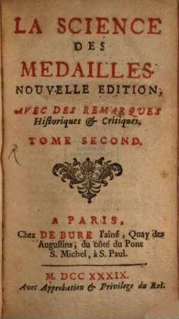 La Science Des Medailles, 2