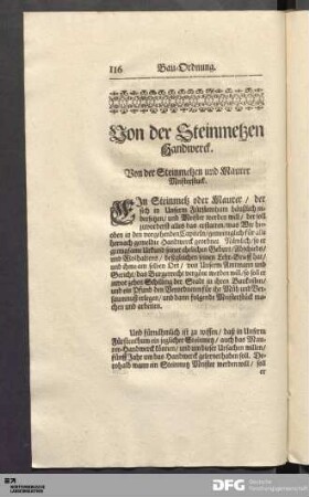 Von der Steinmetzen Handwerck.