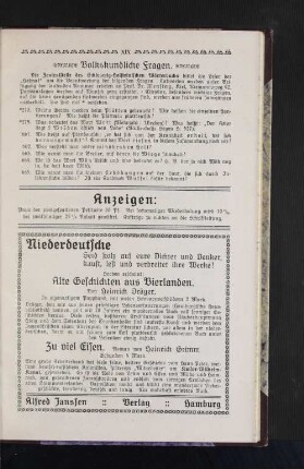 Anzeigen: Niederdeutsche