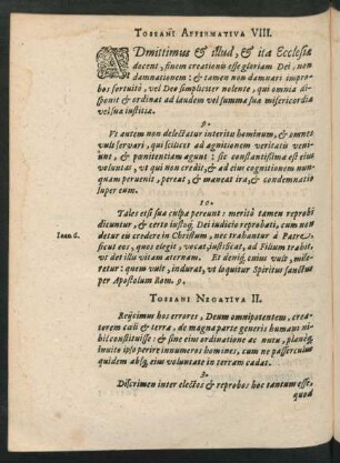 Tossani Affirmativa VIII.