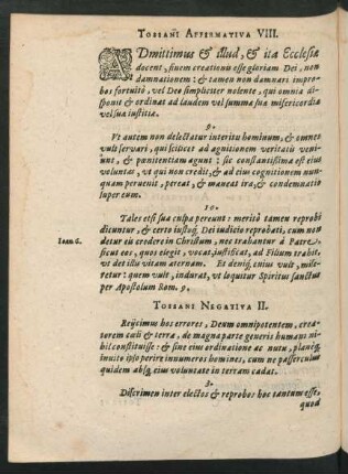 Tossani Affirmativa VIII.