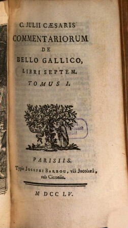 C. Julii Caesaris Commentariorum De Bello Gallico Libri Septem