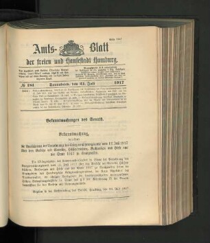 No. 181, 21. Juli 1917