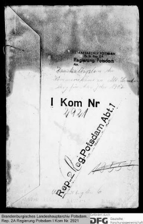 Haushaltspläne der Kämmereikasse Altlandsberg für das Rechnungsjahr 1907