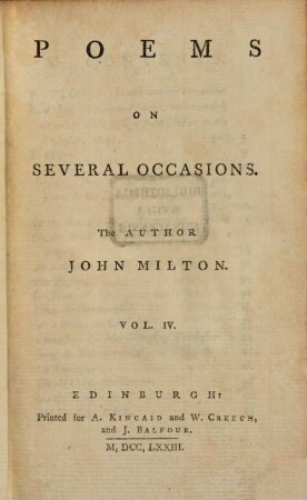 Poems On Several Occasions