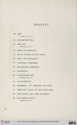 Bronzen (Nr. 85-104)