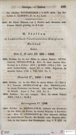 H. Italien (Nr. 3684 - 4420)
