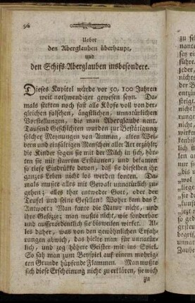 Ueber den Aberglauben überhaupt, und den Schifs-Aberglauben insbesondere.