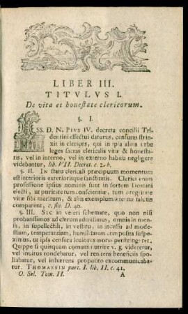Titulus I. De vita et honestate clericorum.