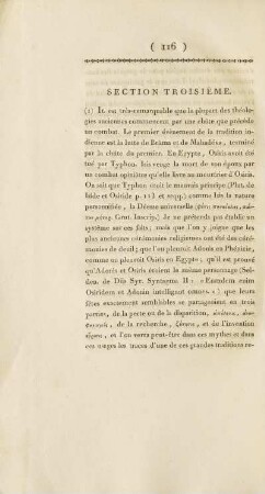 Section Troisième (unvollständig)