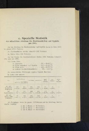 c. Spezielle Statistik