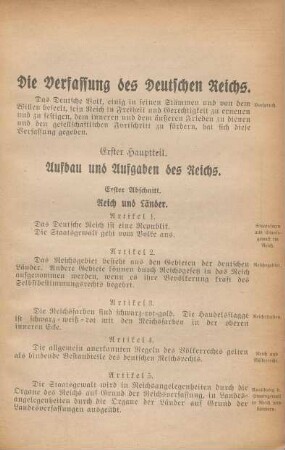 Die Verfassung des Deutschen Reichs