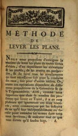 Methode de Lever les Plans de Terre
