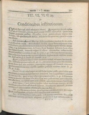 Tit. VII. VI. C. 25. De Conditionibus institutionum.