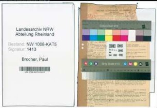 Entnazifizierung Paul Brocher , geb. 02.04.1884 (Amtsinspektor)