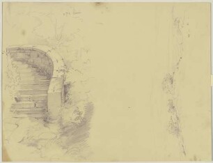 Studienblatt: Parktreppe, Landschaft
