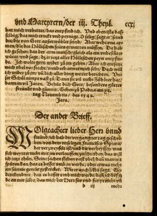 Der ander Brieff.