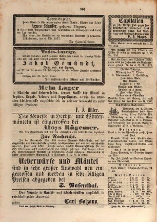 Würzburger Abendblatt. 18, [1]. 1857/58 = 26. Sept. 1857 - 30. April 1858