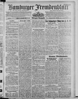 Hamburger Fremdenblatt, Morgenausgabe