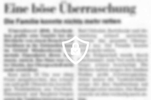 Eine böse Überraschung
