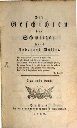 Die Geschichten der Schweizer, 1
