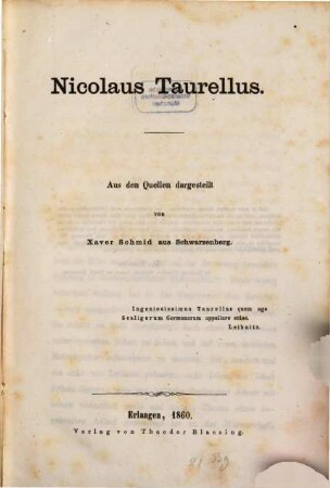 Nicolaus Taurellus