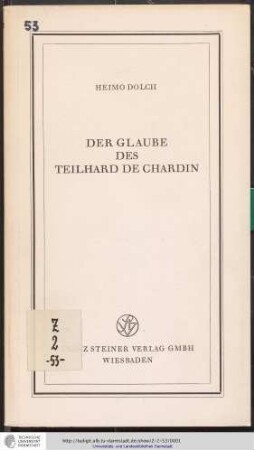 Der Glaube des Teilhard de Chardin