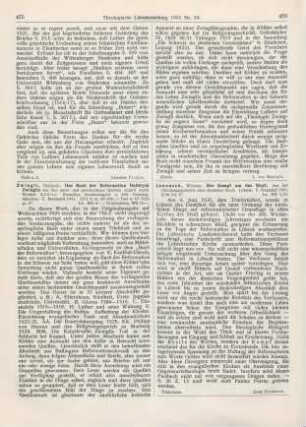 475-476 [Rezension] Das Buch der Reformation Huldrych Zwinglis