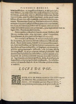Locus De Poenitentia.