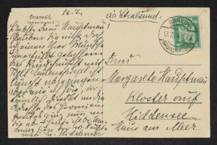 Brief von Hedwig Fischer an Margarete Hauptmann