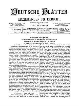 Moderner Schulgesang : Reformbestrebungen auf dem Gebiete des Schulganges