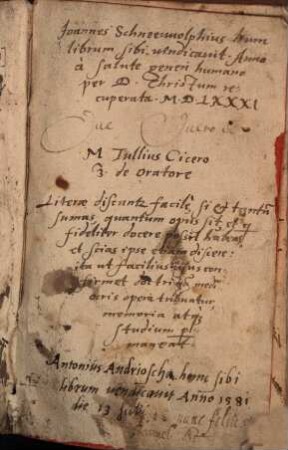 De Elocutionis Imitatione Ac Apparatu : Liber Unus