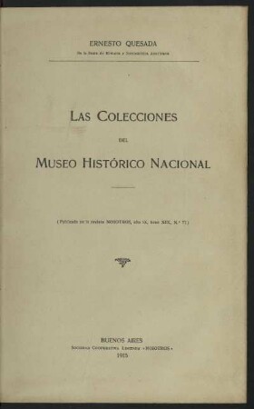 Las colecciones del Museo Histórico Nacional