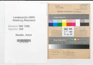 Entnazifizierung Anton Mueller , geb. 09.09.1899 (Polizeibeamter)