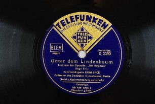 Unter dem Lindenbaum : Lied aus der Operette: "Die Kätzchen" / Hugo Felix