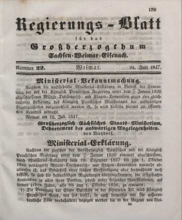 Nr. 22 : 24. Juli 1847