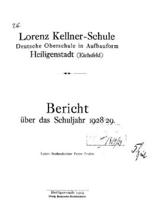1928/29: Bericht ... - 1928/29