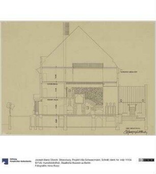 Strassburg, Projekt Villa Schwarzmann, Schnitt