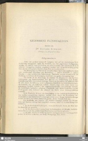 Gegohrene Flüssigkeiten